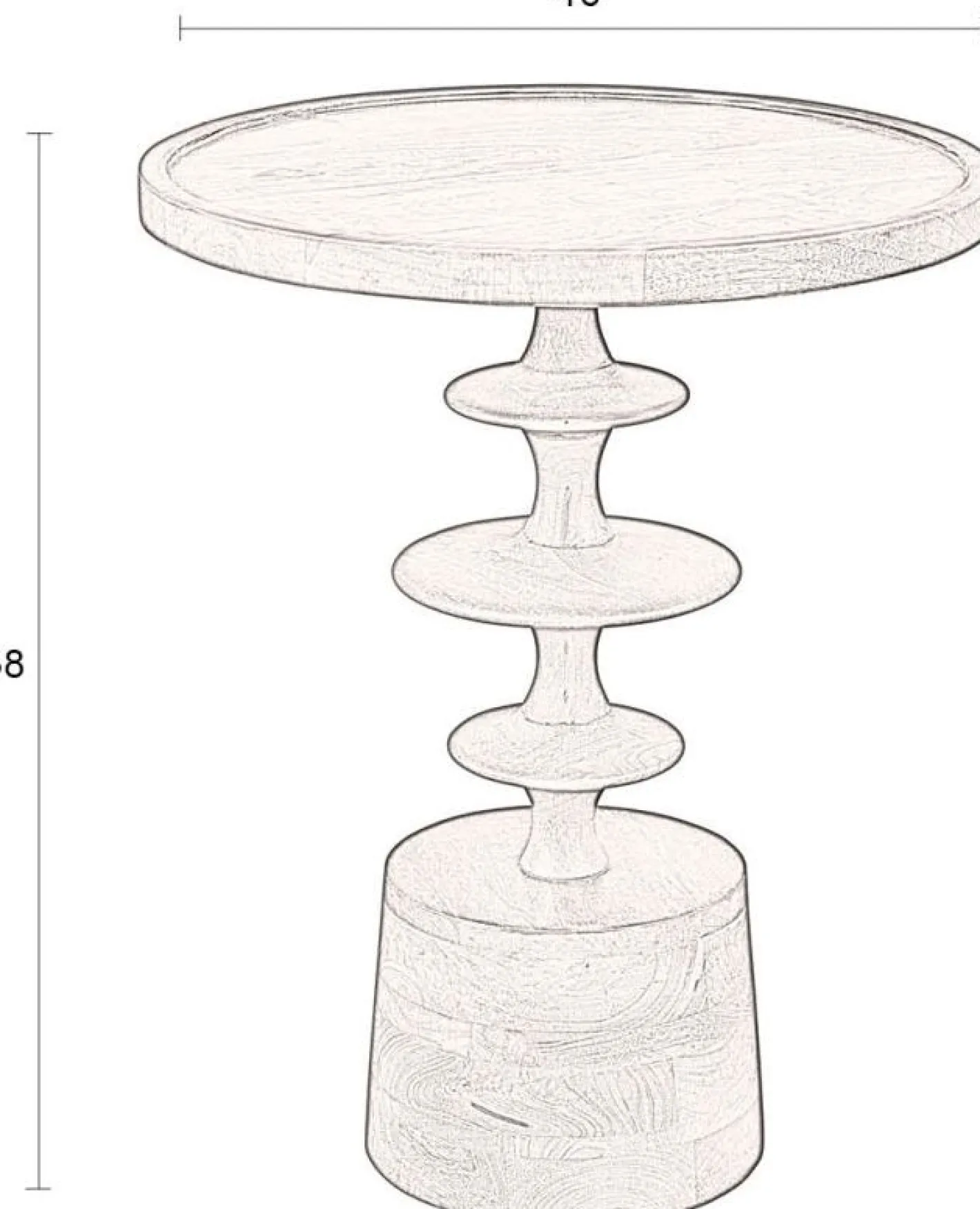 Dutchbone Cath Bijzettafel Walnut