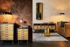 Outlet Dutchbone Cave Bijzettafel Amber, Gold