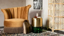 Dutchbone Cave Bijzettafel Green, Gold