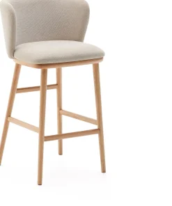 Outlet Kave Home Ciselia Barstoel Beige, Naturel