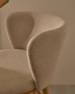 Outlet Kave Home Ciselia Barstoel Beige, Naturel