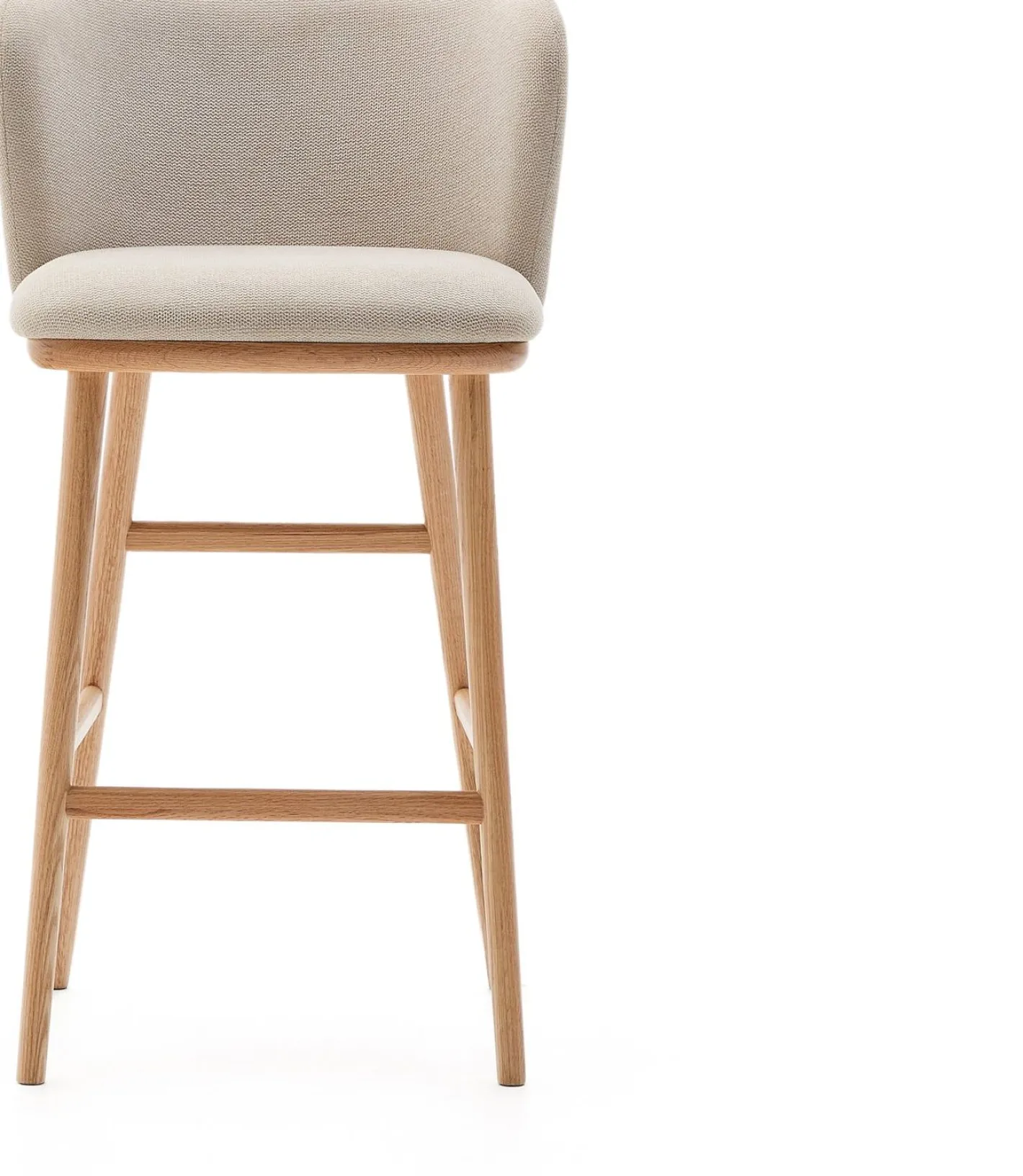 Outlet Kave Home Ciselia Barstoel Beige, Naturel