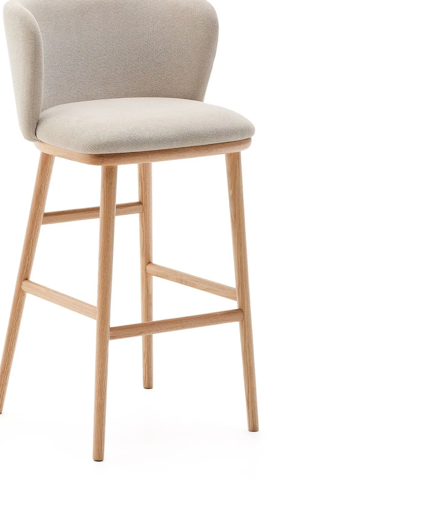 Kave Home Ciselia Hoog Barstoel Beige