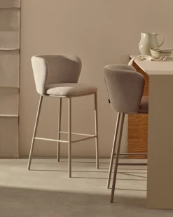 Best Kave Home Ciselia Hoog Barstoel Beige