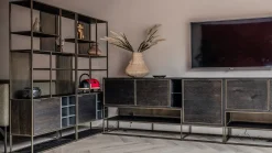 Hot Henders en Hazel City Boekenkast Castle Antraciet, goud