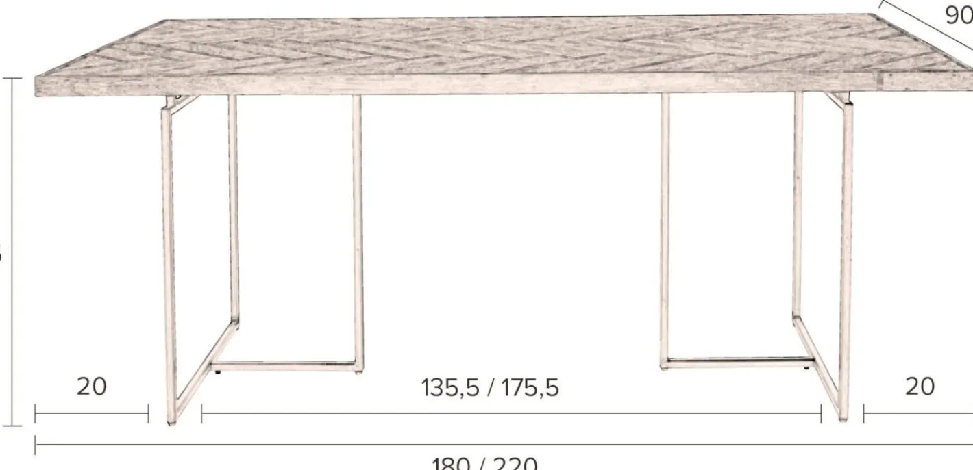Online Dutchbone Class Eettafel Brown