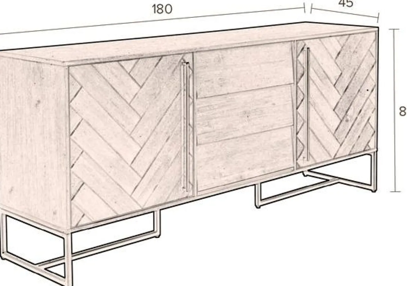 Sale Dutchbone Class High Dressoir Natural