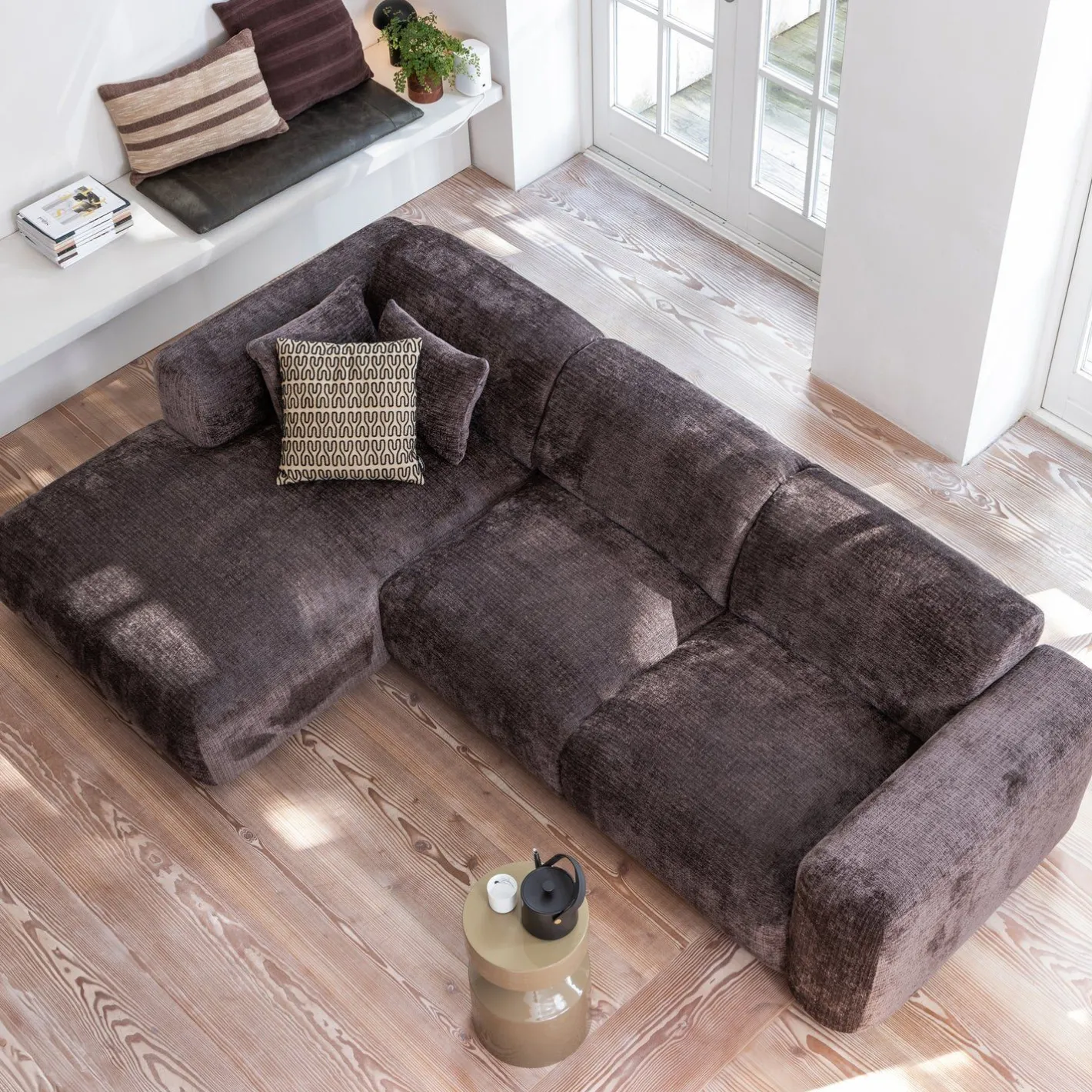Discount WOOOD Cloud Hoekbank Warm Brown