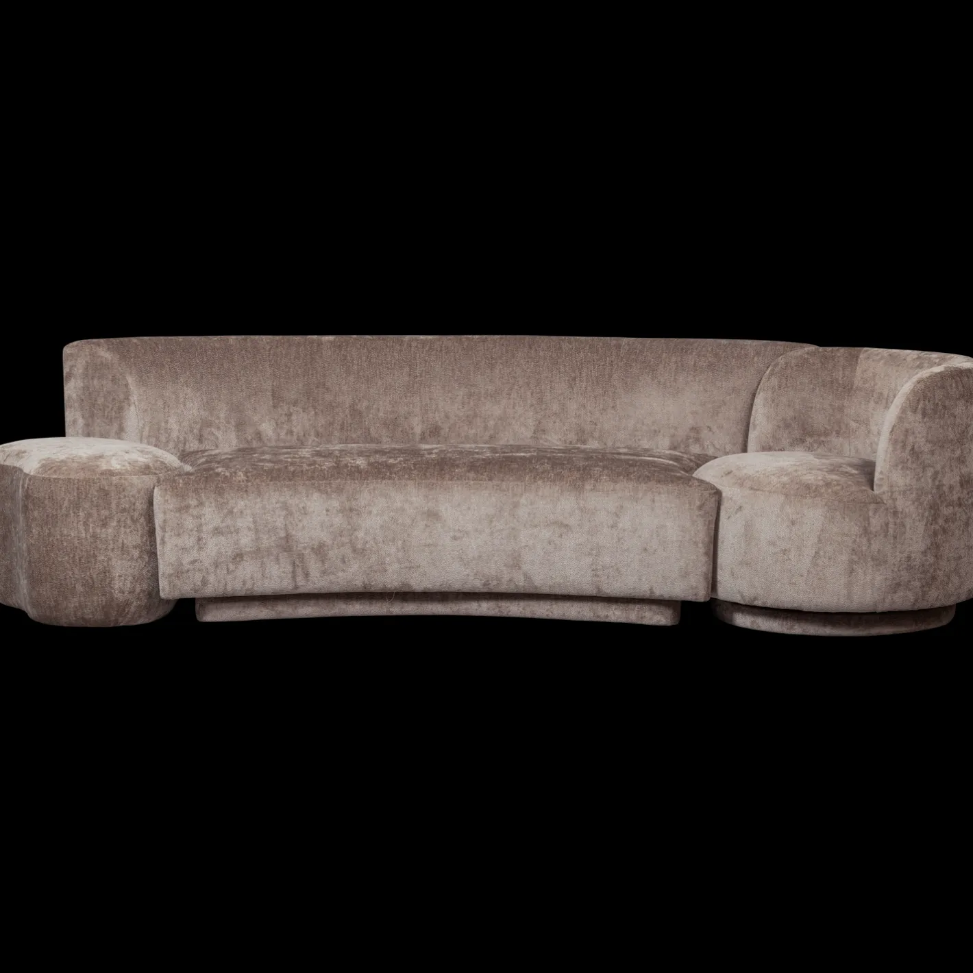 New WOOOD Combi-Popular Fauteuil + Poef Elementenbank Taupe