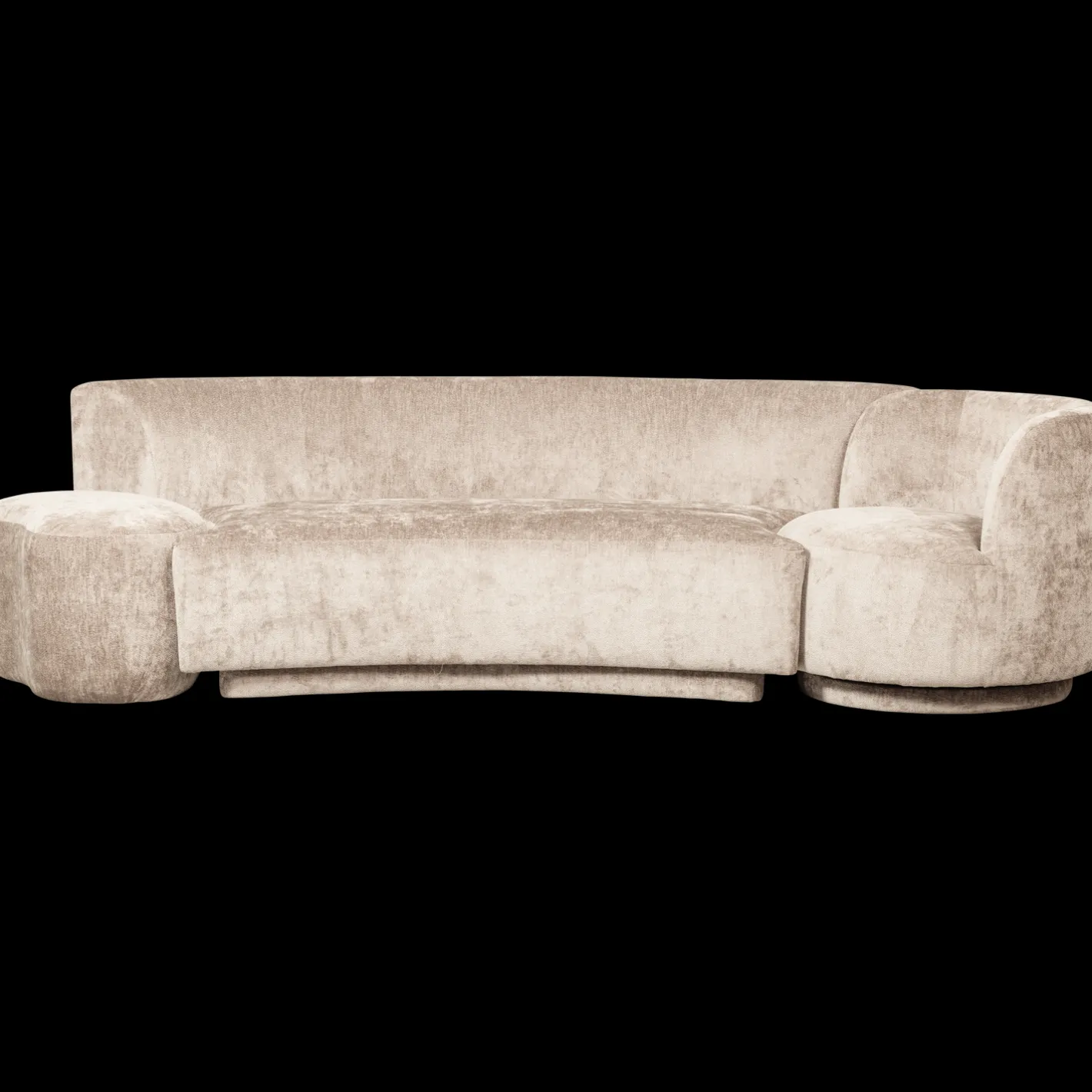 Best WOOOD Combi-Popular Fauteuil + Poef Elementenbank Natural