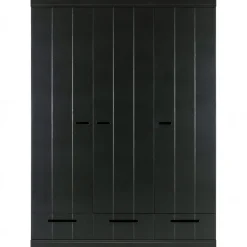 Discount WOOOD Connect 3-deurs Opbergkast Black