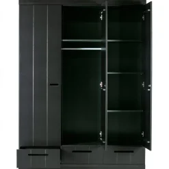 Discount WOOOD Connect 3-deurs Opbergkast Black