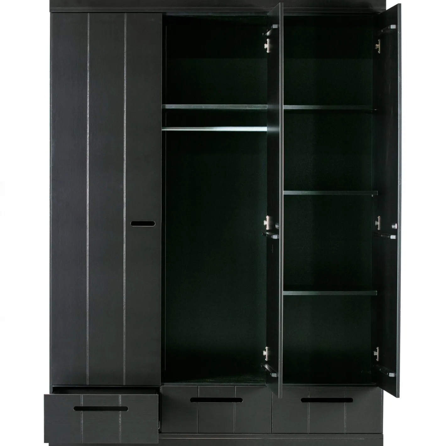 Discount WOOOD Connect 3-deurs Opbergkast Black