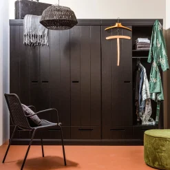 Discount WOOOD Connect 3-deurs Opbergkast Black