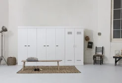 Outlet WOOOD Connect 3-deurs Opbergkast Wit