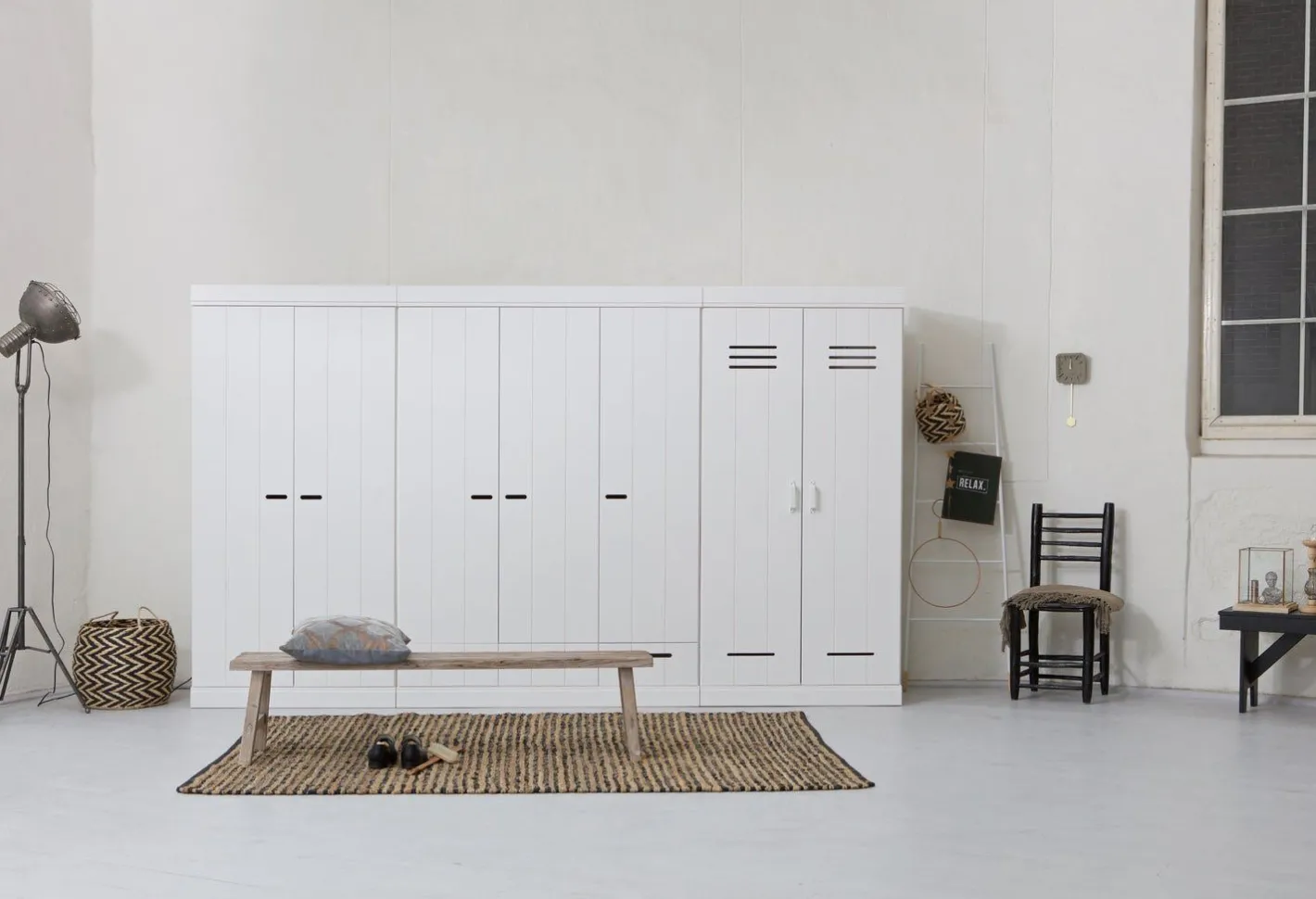 Outlet WOOOD Connect 3-deurs Opbergkast Wit