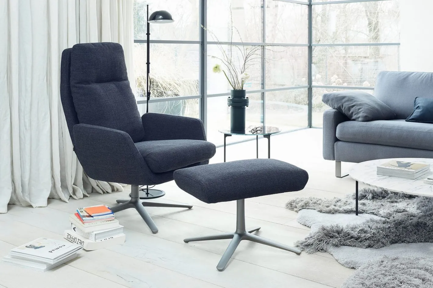Online COR dia Draaifauteuil Blauw