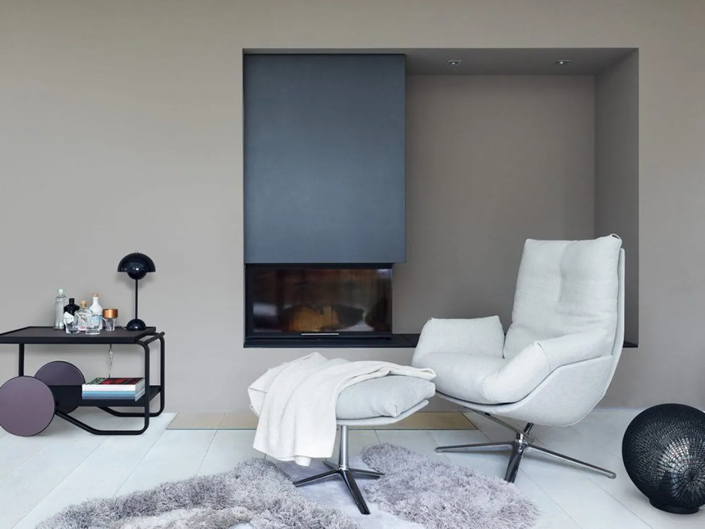 Online COR dia Lounge Draaifauteuil Grijs