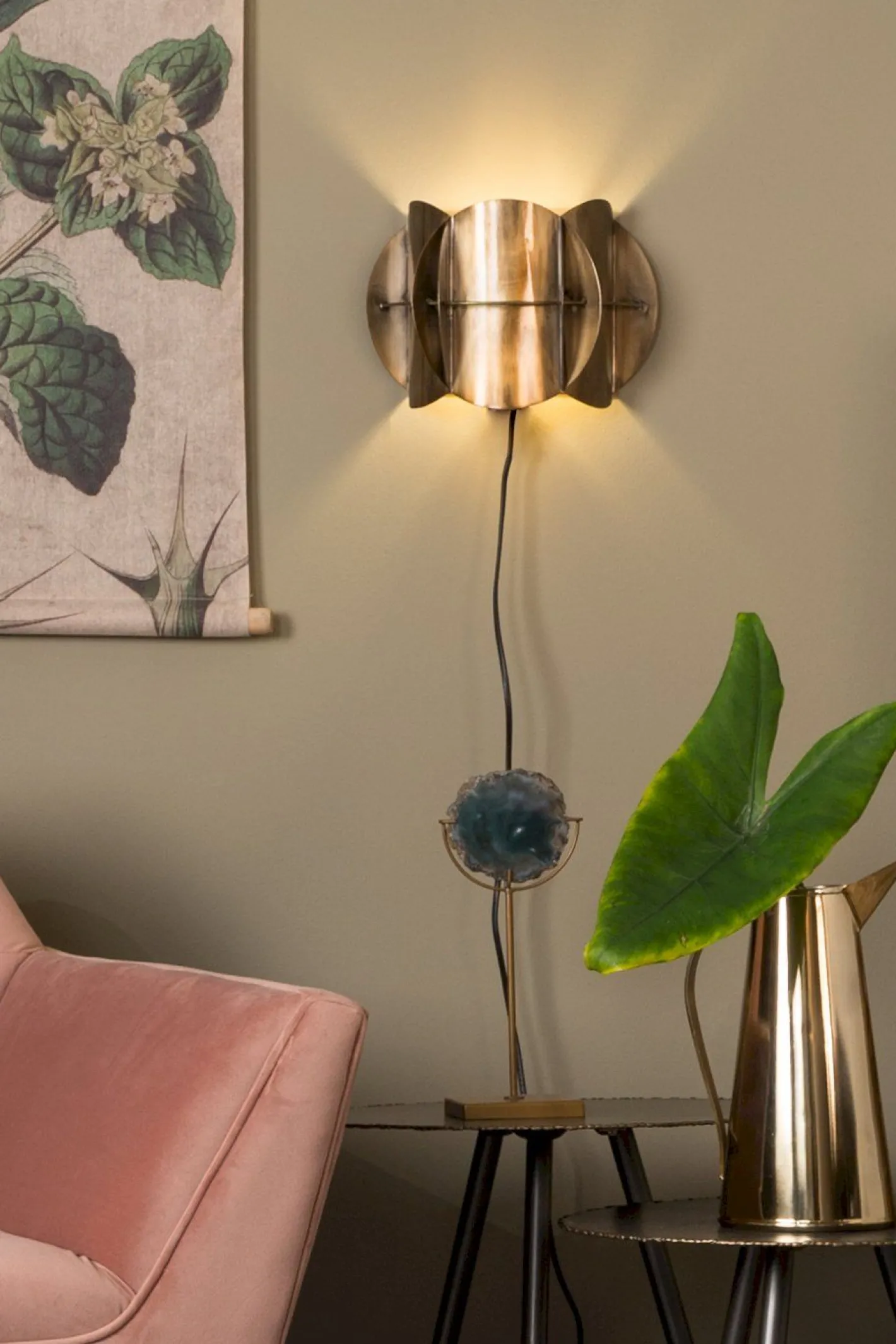 Discount Dutchbone Corridor Wandlamp Antique Brass