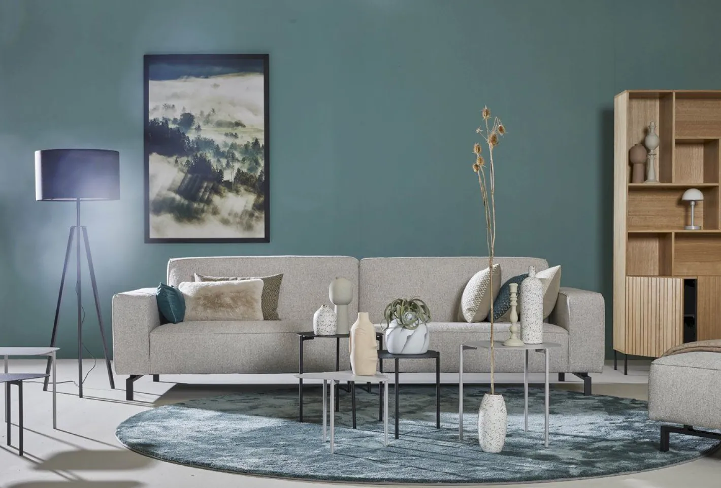 Hot Trendhopper Cowan Rond Vloerkleed Blauw