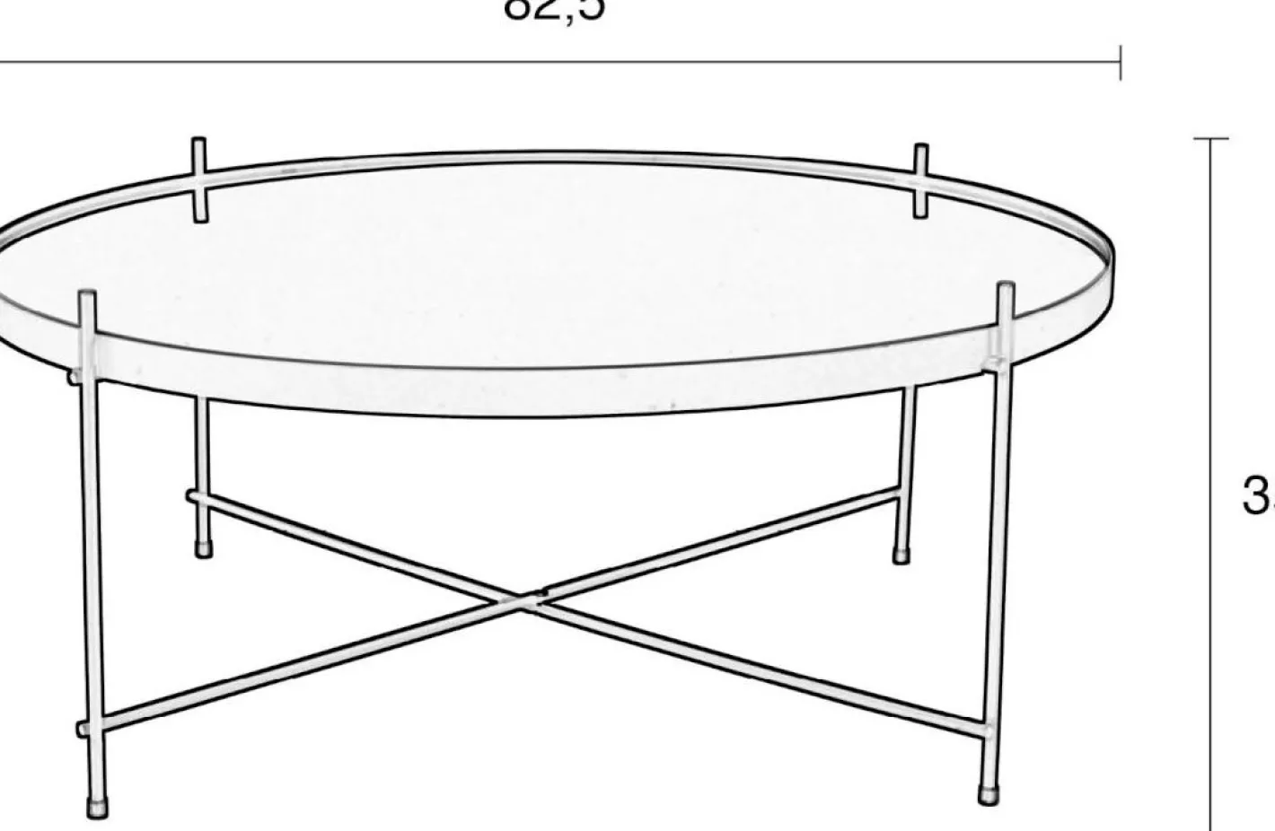 Zuiver Cupid XXL Bijzettafel Black