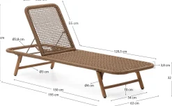 Discount Kave Home Dandara Ligstoel Bruin