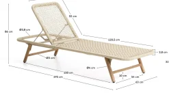 Clearance Kave Home Dandara Ligstoel Ecru