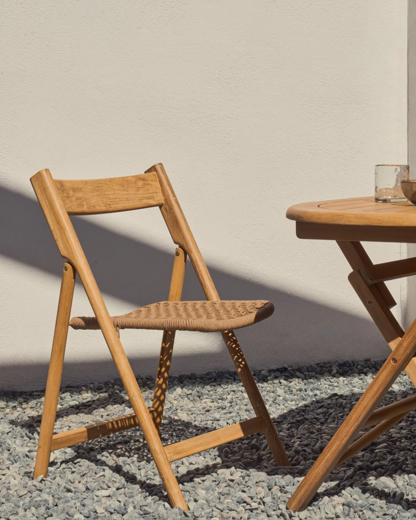 Clearance Kave Home Dandara Tuinstoel Bruin, Naturel