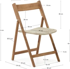 Clearance Kave Home Dandara Tuinstoel Wit, Naturel