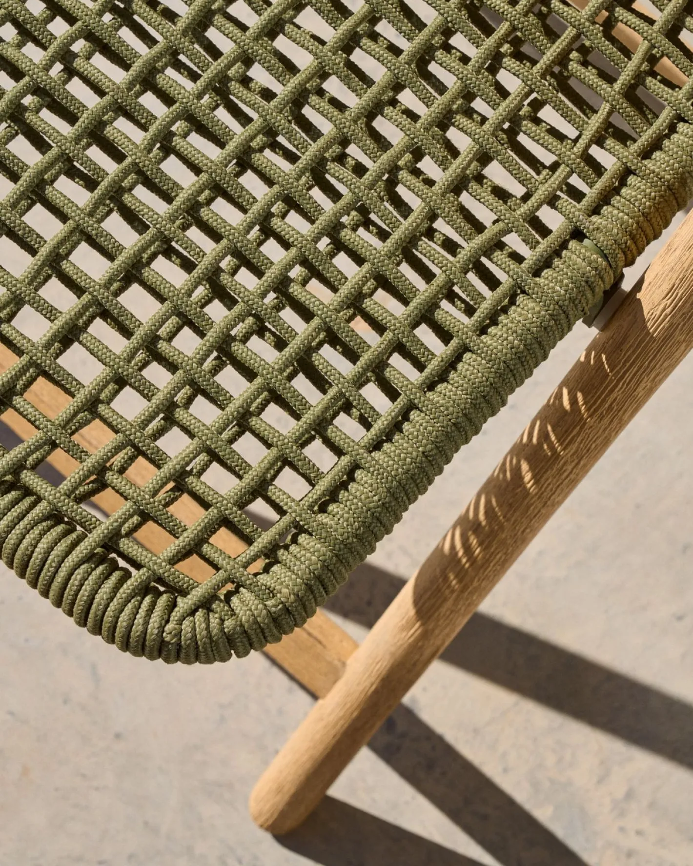 Online Kave Home Dandara Tuinstoel Groen, Naturel