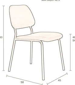 Clearance Dutchbone Darby Eetkamerstoel Zwart