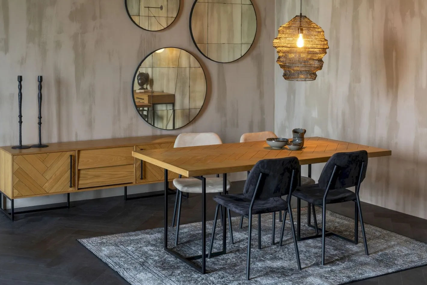 Clearance Dutchbone Darby Eetkamerstoel Zwart