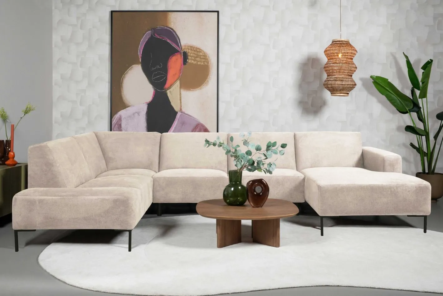 Outlet Eijerkamp Collectie Dave Links Hoekbank Taupe