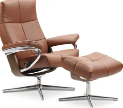 New Stressless David Relaxfauteuil + Hocker Dark Mushroom