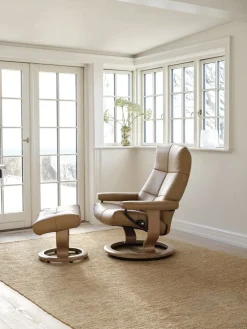 New Stressless David Relaxfauteuil + Hocker Dark Mushroom
