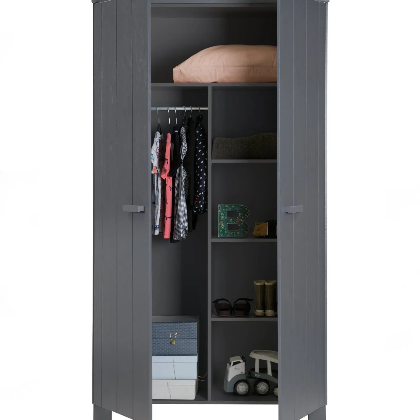 Discount WOOOD Dennis 2-deurs Opbergkast Steel Grey