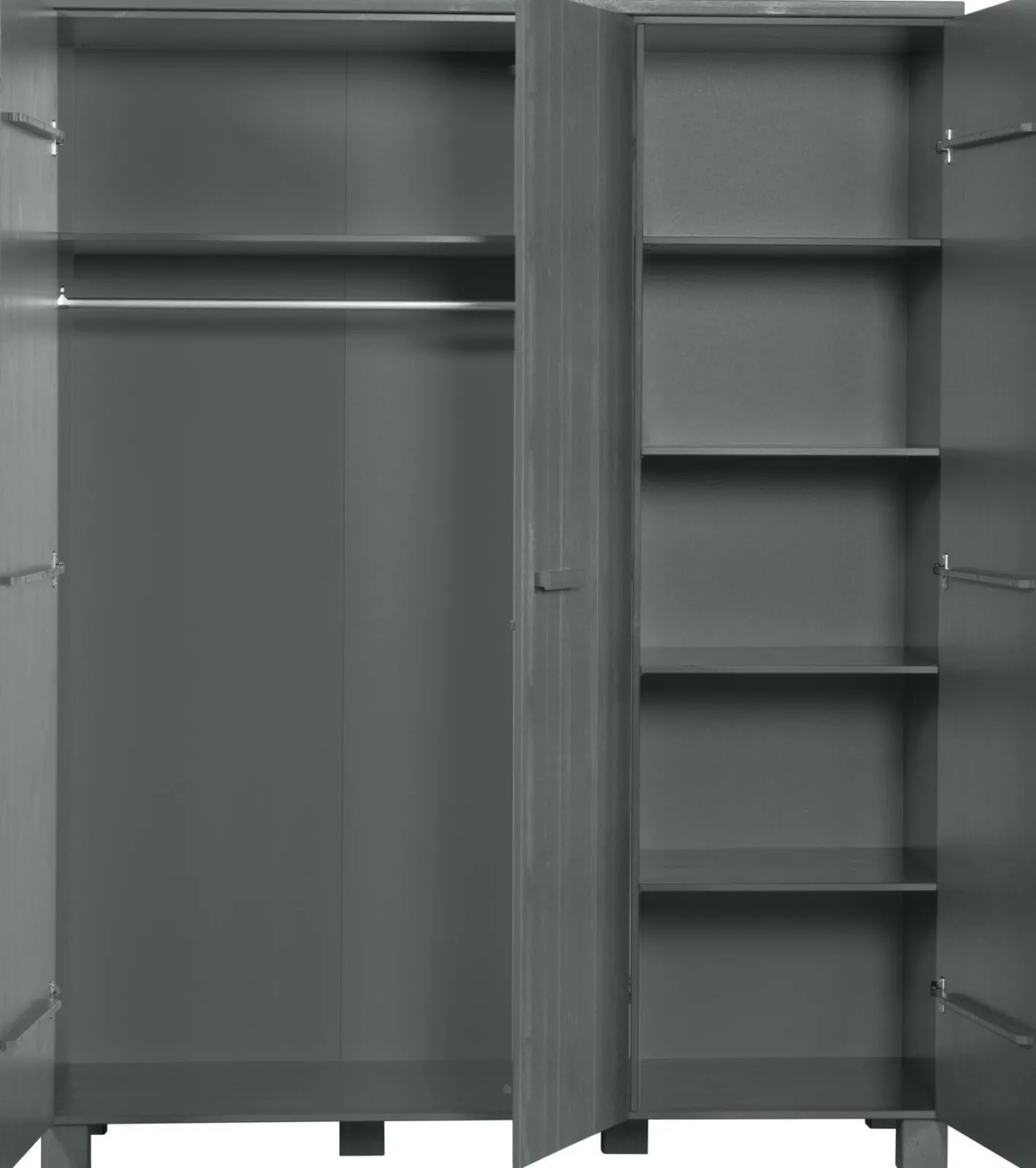 New WOOOD Dennis 3-deurs Opbergkast Steel Grey