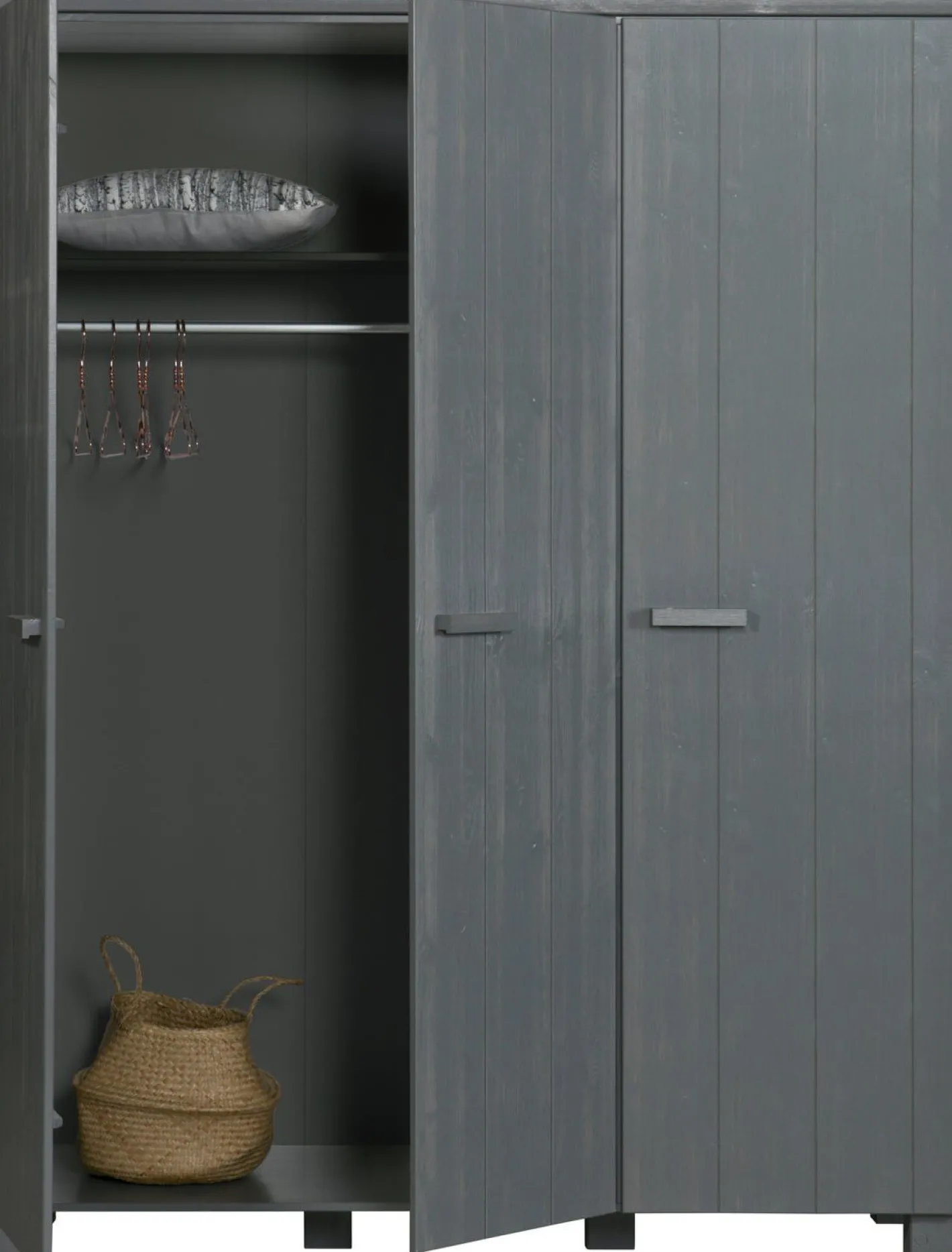 New WOOOD Dennis 3-deurs Opbergkast Steel Grey