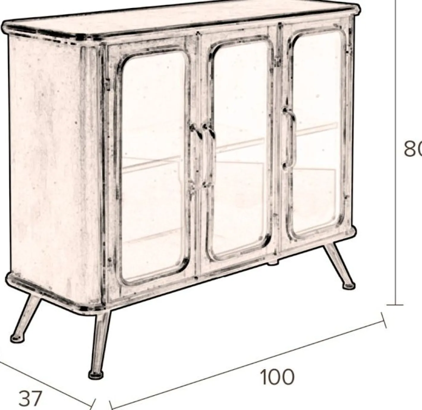 Clearance Dutchbone Denza Dressoir Vintage