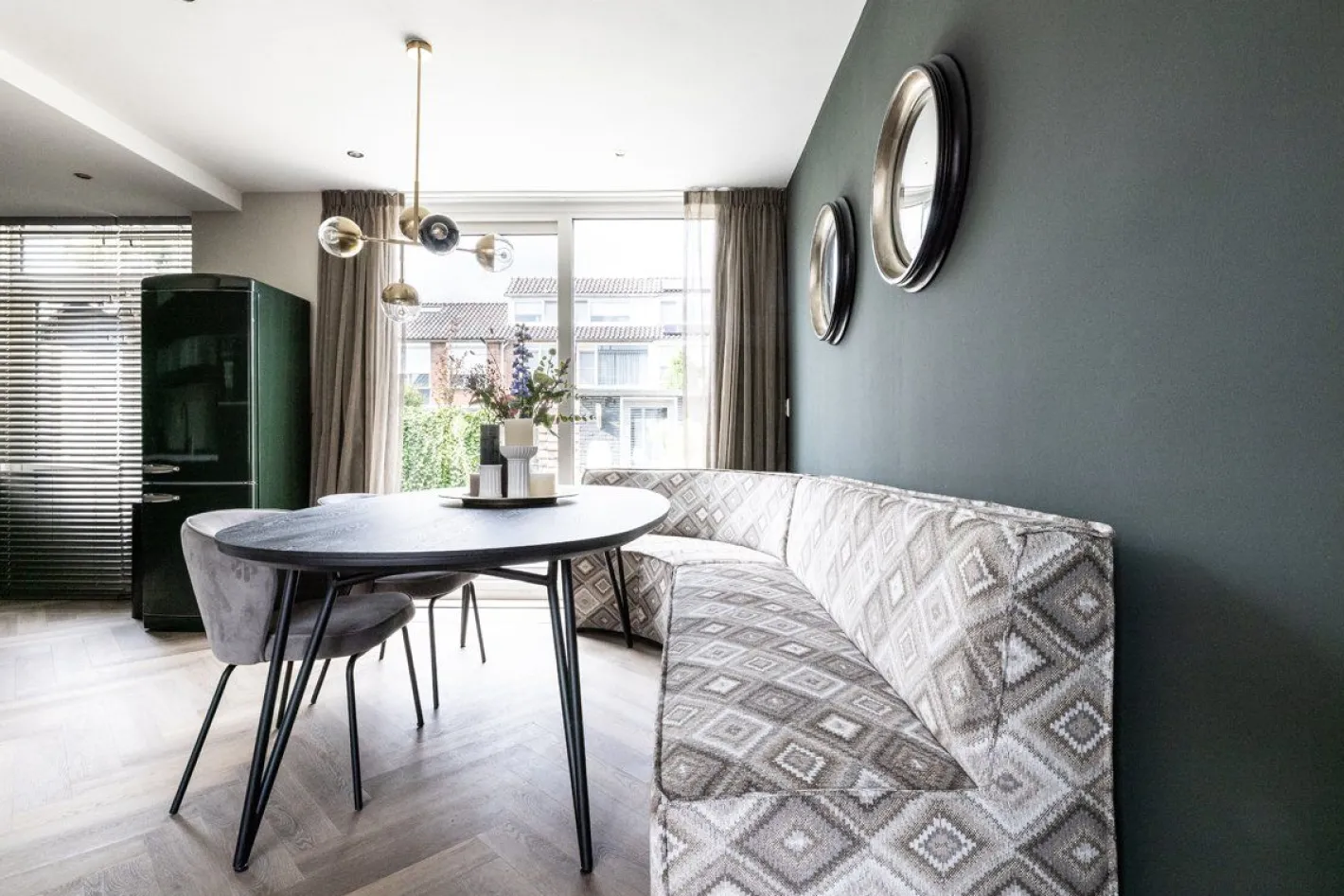 Discount Eijerkamp Collectie Devin Eetkamerbank Antraciet