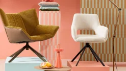 New Eijerkamp Collectie Dima Eetkamerstoel Beige, Black