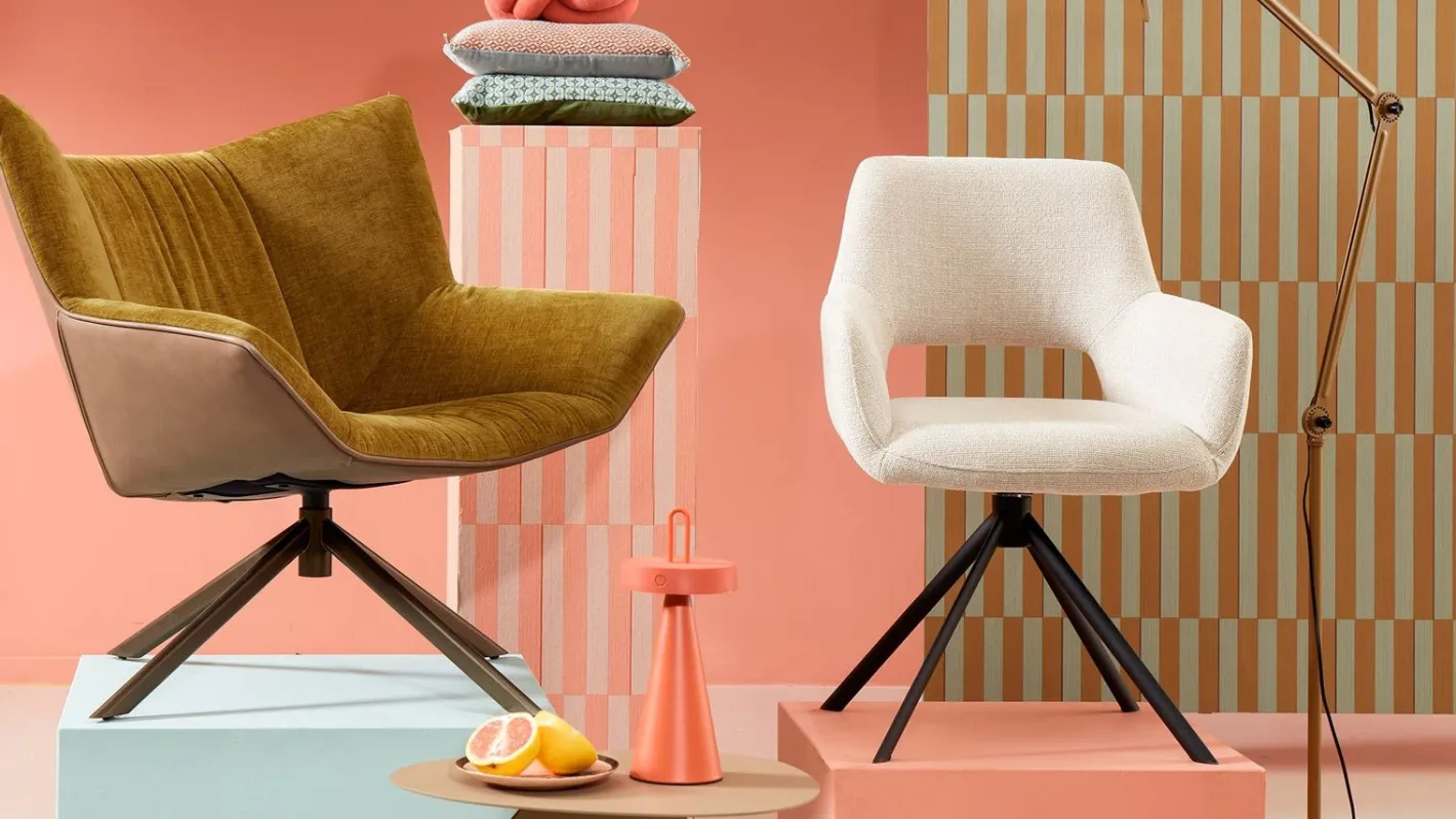 New Eijerkamp Collectie Dima Eetkamerstoel Beige, Black