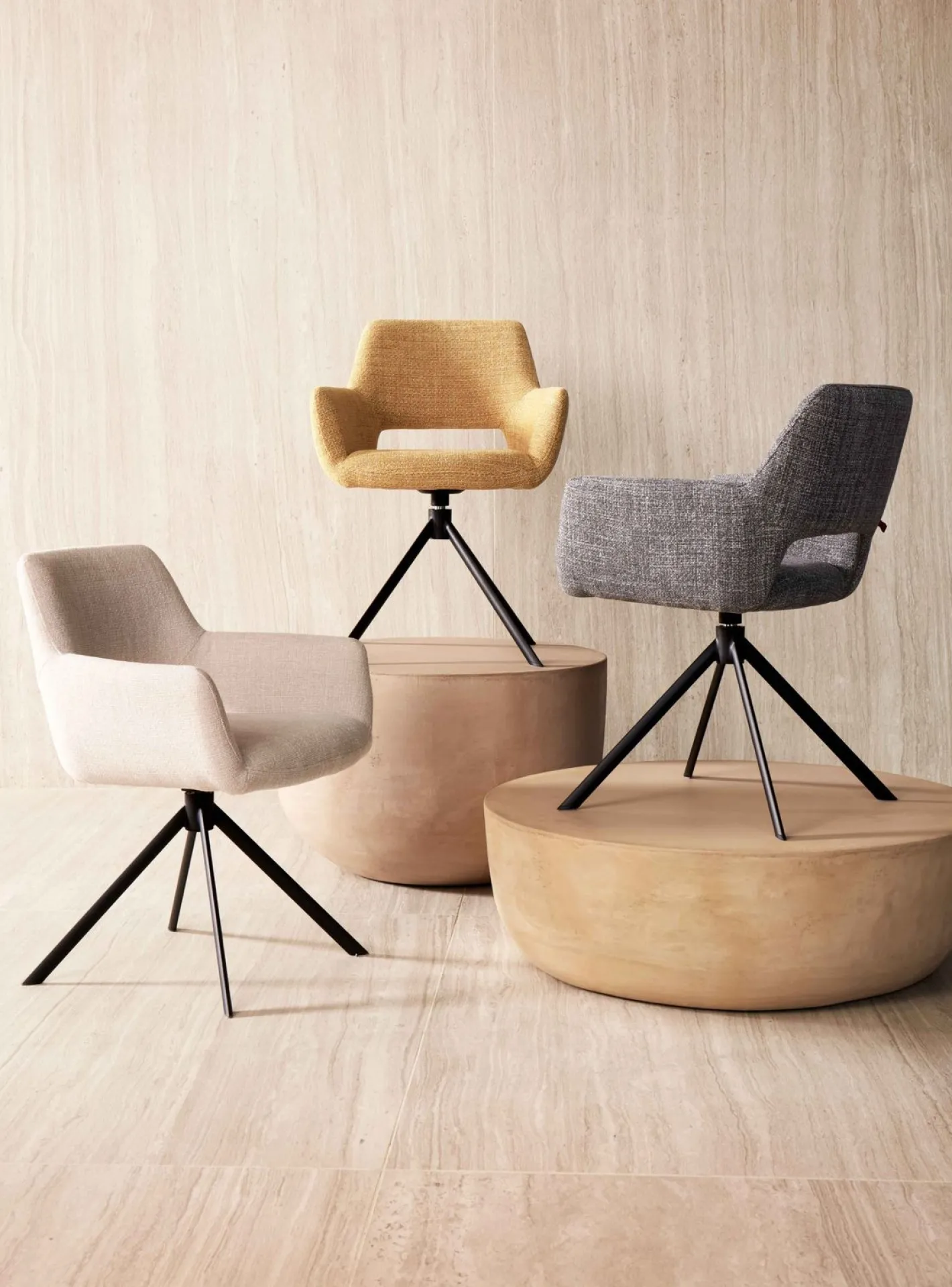 New Eijerkamp Collectie Dima Eetkamerstoel Beige, Black