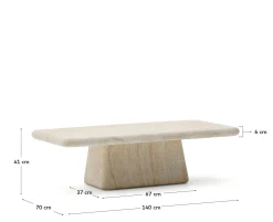 Discount Kave Home Drasi Salontafel Beige