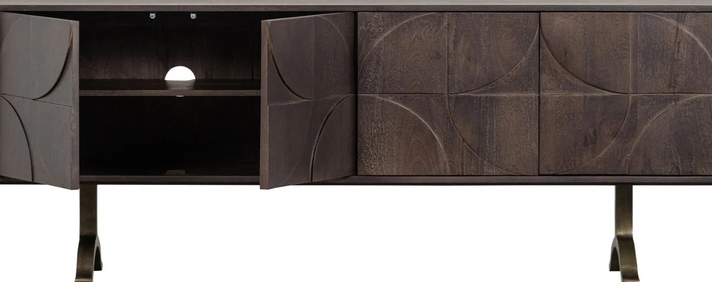 Clearance WOOOD Draw Dressoir Walnut