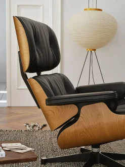 Hot Vitra Eames Lounge Chair & Hocker Nero, Naturel