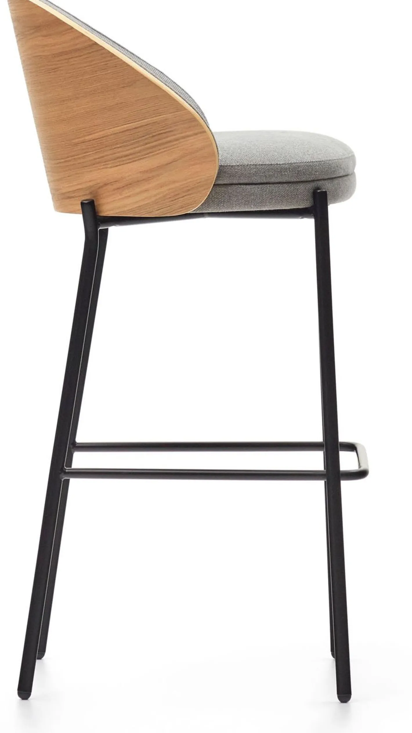 Discount Kave Home Eamy Hoog Barstoel Grijs, Naturel