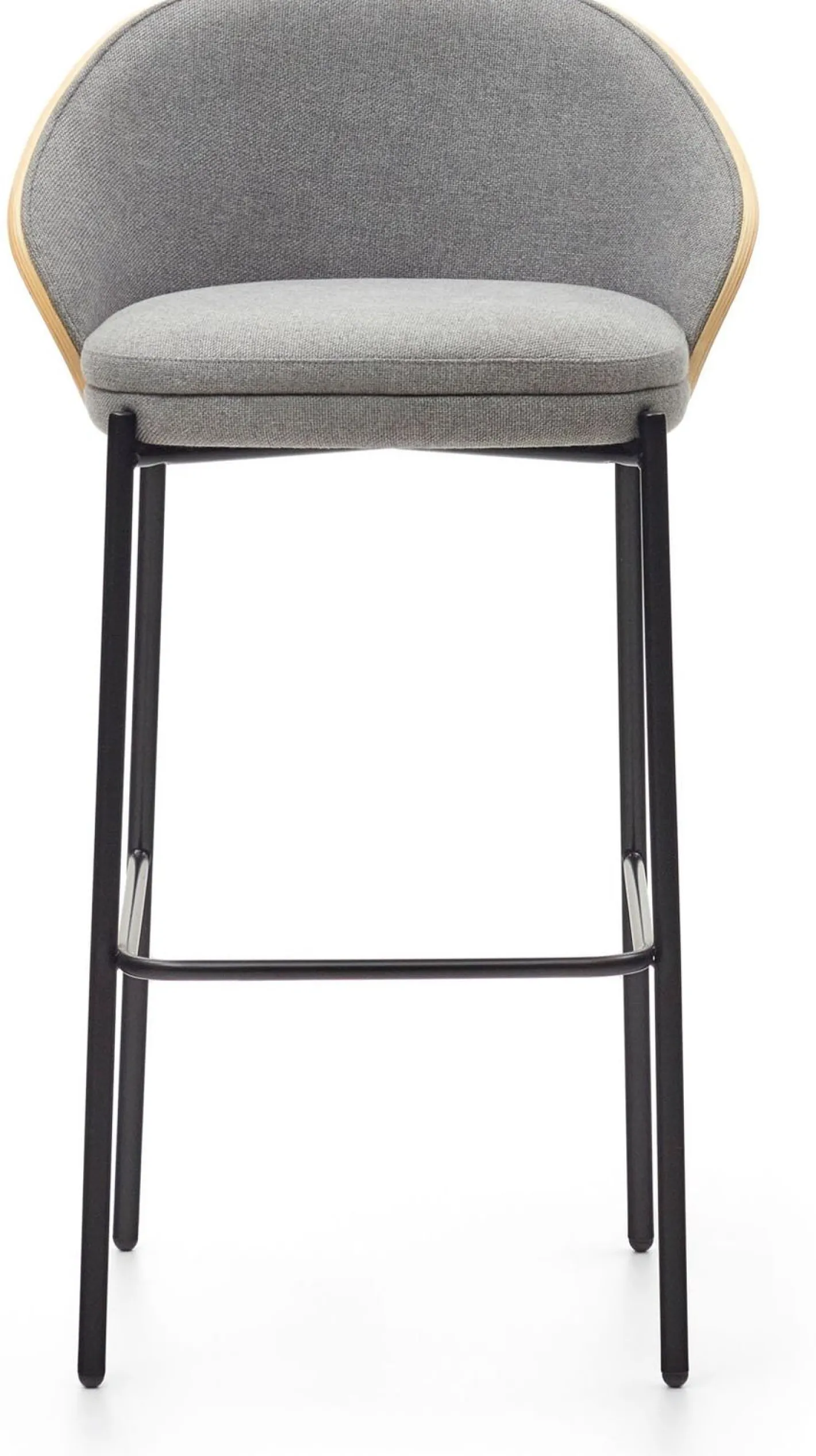 Discount Kave Home Eamy Hoog Barstoel Grijs, Naturel