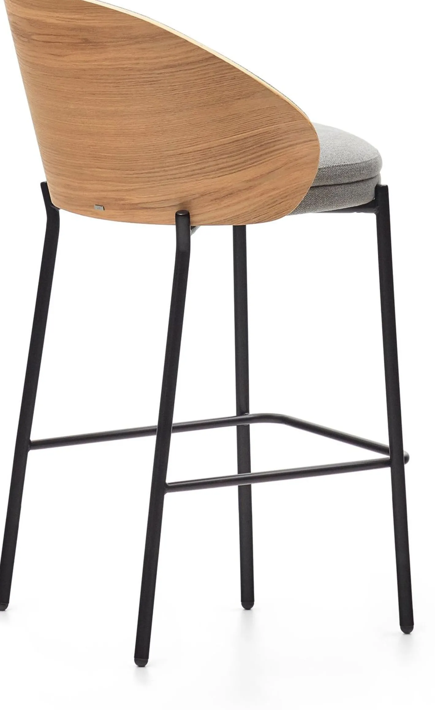 Discount Kave Home Eamy Laag Barstoel Lichtgrijs, Naturel