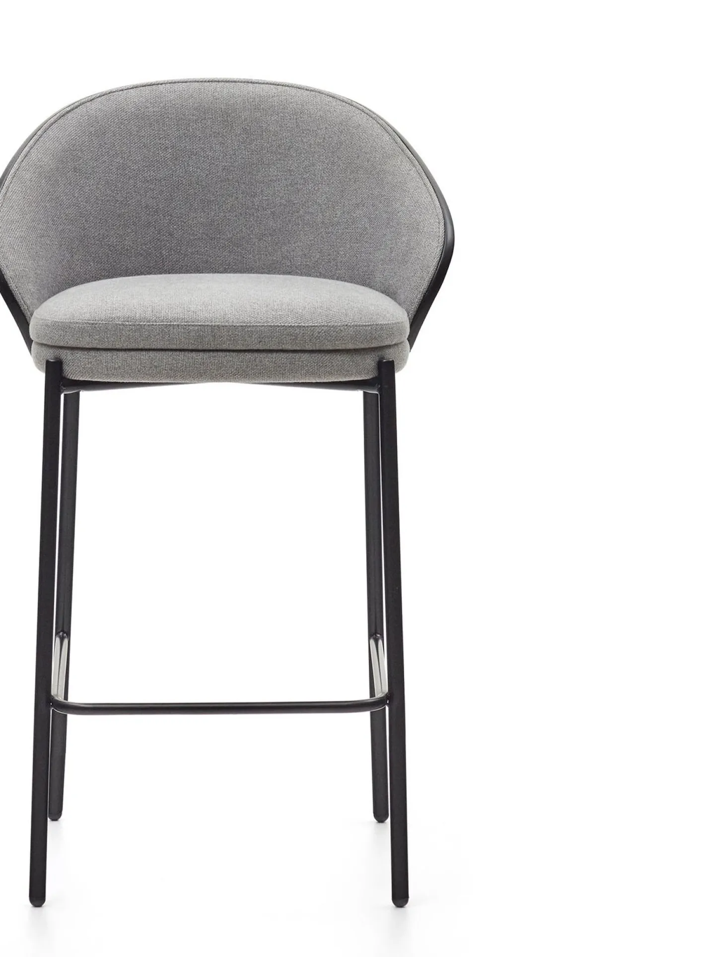 Online Kave Home Eamy Laag Barstoel Grijs, Zwart